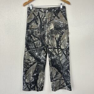 Girls Camo Cargo Pants Pockets Bootcut Retro Outdoor Y2K Style RSQ Size 16